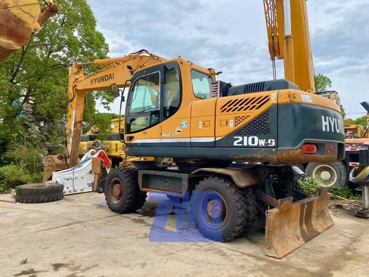 حفارة بعجلات HYUNDAI 210W-9 كورية أصلية مستعملة، 210 واط، 21 طن، معدات بناء للخدمة الشاقة للبيع