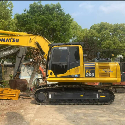 اليد الثانية كوماتسو Pc200 الآلات الهيدروليكية الزحام 20طن الحفارات المستخدمة الصغيرة